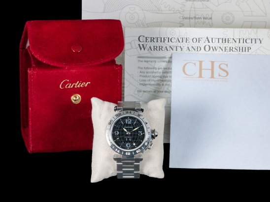 Cartier Pasha C GMT Large Date Black/Nero W31049M7 / 2550